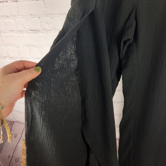 Allison Joy Black Split Side Casual Pants - Picture 5 of 12